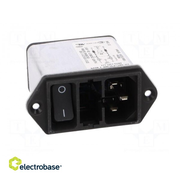 Connector: AC supply | socket | male | 1A | 250VAC | C14 (E),shielded image 9