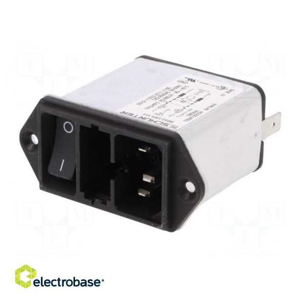 Connector: AC supply | socket | male | 1A | 250VAC | C14 (E),shielded image 2