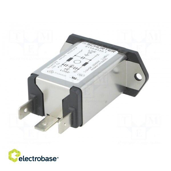 Connector: AC supply | socket | male | 1A | 250VAC | IEC 60320 | C14 (E) image 6