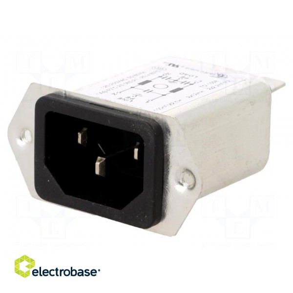 Connector: AC supply | socket | male | 1A | 250VAC | IEC 60320 | -25÷85°C фото 1