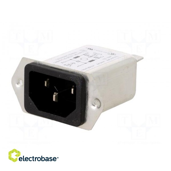 Connector: AC supply | socket | male | 1A | 250VAC | IEC 60320 | -25÷85°C фото 2