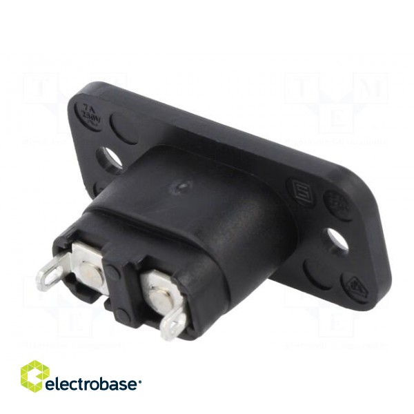 Connector: AC supply | socket | male | 2.5A | 250VAC | IEC 60320 | 28mm paveikslėlis 6