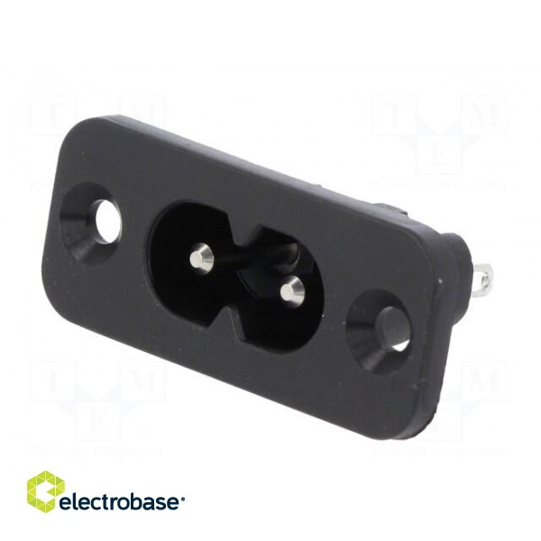 Connector: AC supply | socket | male | 2.5A | 250VAC | IEC 60320 | 28mm image 2