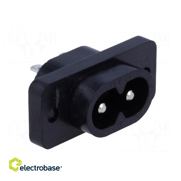 Connector: AC supply | socket | male | 2.5A | 250VAC | IEC 60320 | PIN: 2 paveikslėlis 8