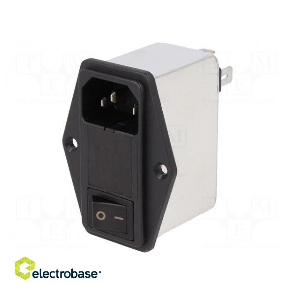 Connector: AC supply | socket | male | 2A | 250VAC | IEC 60320 | C14 (E) image 1
