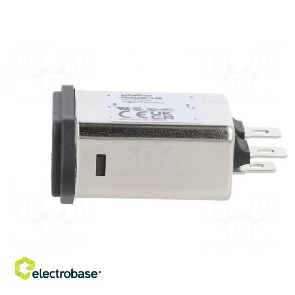 Connector: AC supply | socket | male | 3A | 250VAC | C14 (E) | -25÷85°C фото 3