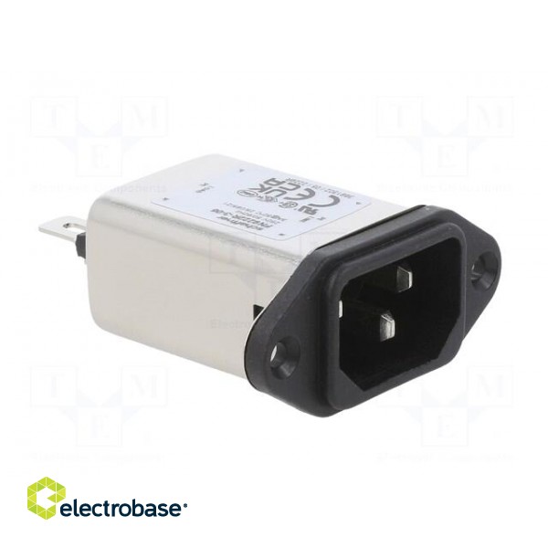 Connector: AC supply | socket | male | 3A | 250VAC | C14 (E) | -25÷85°C фото 8