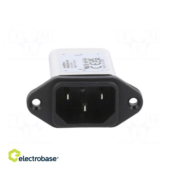 Connector: AC supply | socket | male | 3A | 250VAC | C14 (E) | -25÷85°C фото 9