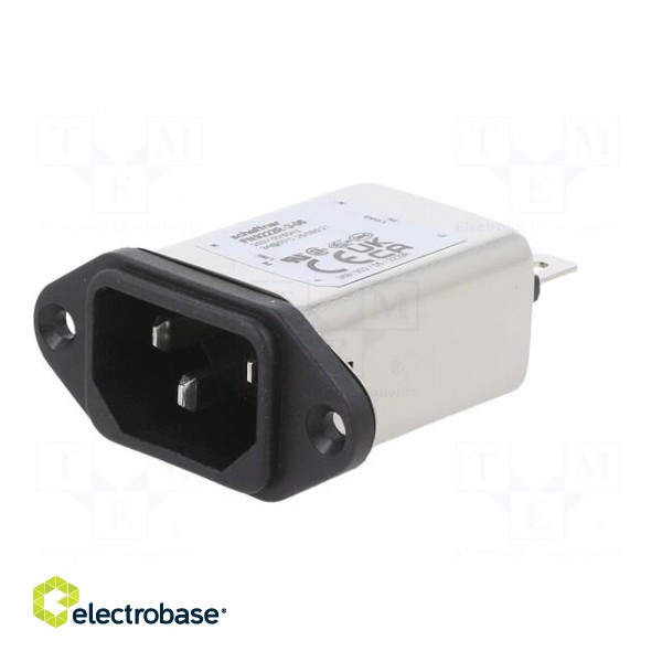 Connector: AC supply | socket | male | 3A | 250VAC | C14 (E) | -25÷85°C image 2