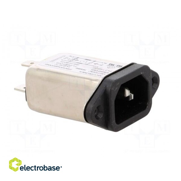 Connector: AC supply | socket | male | 3A | 250VAC | IEC 60320 | C14 (E) paveikslėlis 8