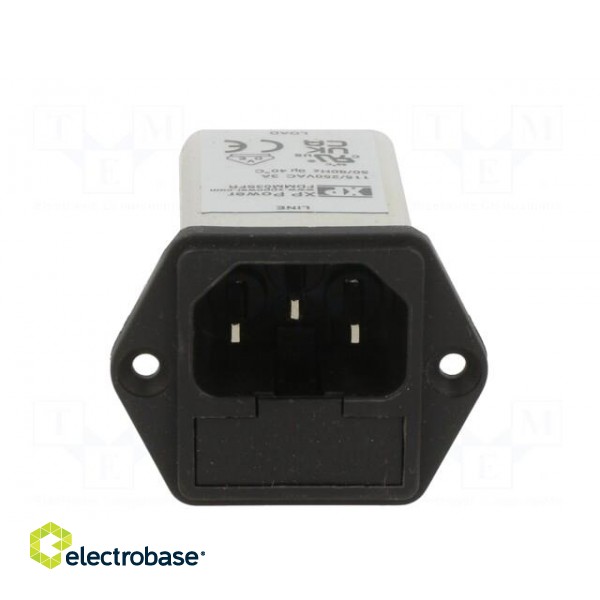 Connector: AC supply | socket | male | 3A | 250VAC | IEC 60320 | C14 (E) image 9