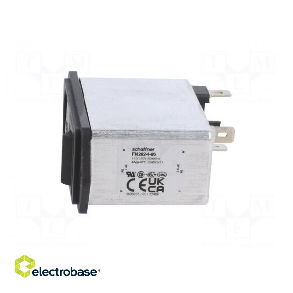 Connector: AC supply | socket | male | 4A | 250VAC | C14 (E) | -25÷85°C фото 3