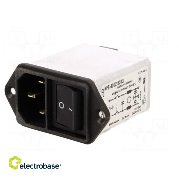 Connector: AC supply | socket | male | 4A | 250VAC | IEC 60320 | -25÷85°C фото 2