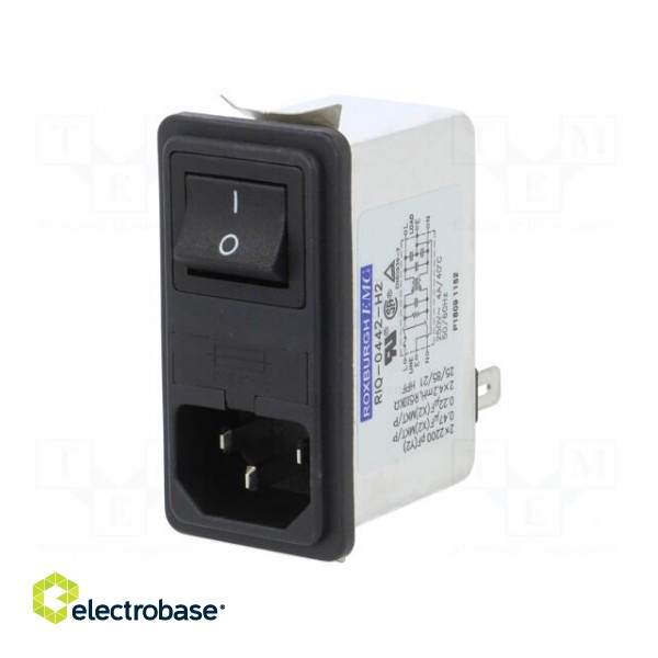 Connector: AC supply | socket | male | 4A | 250VAC | IEC 60320 | C14 (E)