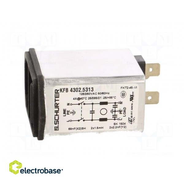 Connector: AC supply | socket | male | 4A | 250VAC | IEC 60320 | -25÷85°C фото 3