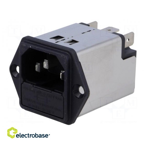 Connector: AC supply | socket | male | 4A | 250VAC | IEC 60320 | 1.6mH фото 1