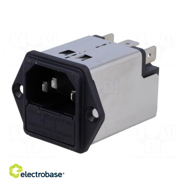 Connector: AC supply | socket | male | 4A | 250VAC | IEC 60320 | 1.6mH фото 2