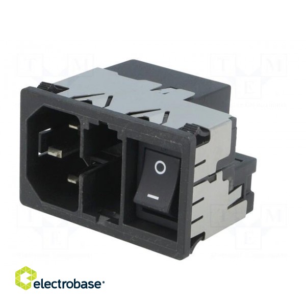 Connector: AC supply | socket | male | 4A | 250VAC | IEC 60320 | C14 (E) фото 2