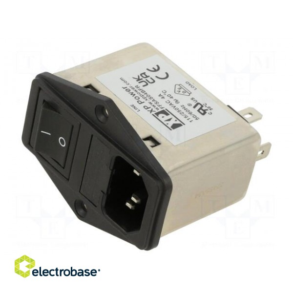 Connector: AC supply | socket | male | 4A | 250VAC | IEC 60320 | C14 (E)