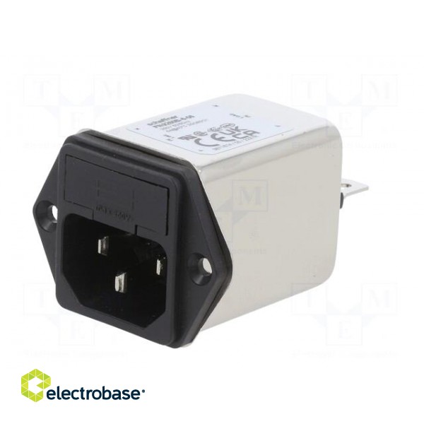 Connector: AC supply | socket | male | 6A | 250VAC | C14 (E) | -25÷85°C фото 2