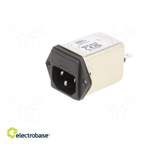 Connector: AC supply | socket | male | 6A | 250VAC | C14 (E) | -25÷85°C фото 1