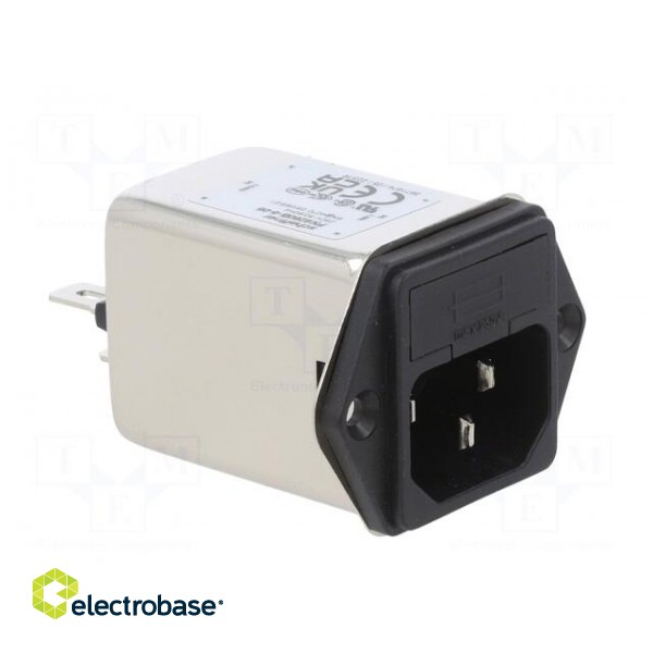 Connector: AC supply | socket | male | 6A | 250VAC | C14 (E) | -25÷85°C фото 8