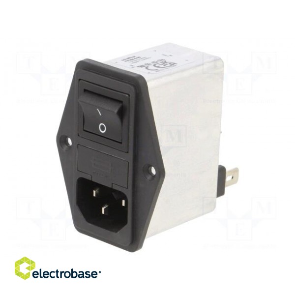 Connector: AC supply | socket | male | 6A | 250VAC | C14 (E) | -25÷85°C paveikslėlis 1