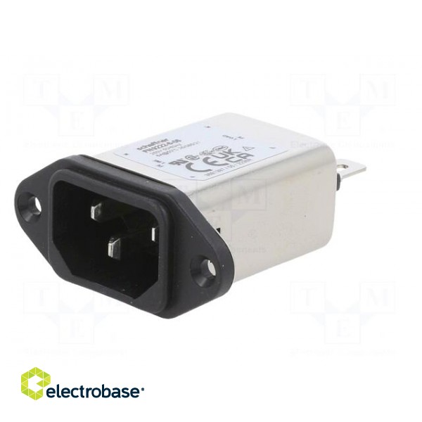 Connector: AC supply | socket | male | 6A | 250VAC | C14 (E) | -25÷85°C фото 2