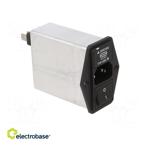 Connector: AC supply | socket | male | 6A | 250VAC | C14 (E) | -25÷85°C paveikslėlis 8