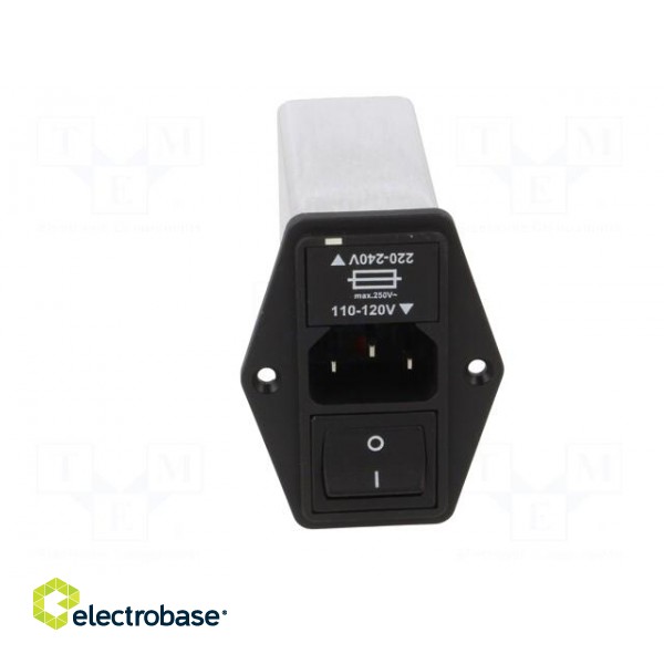 Connector: AC supply | socket | male | 6A | 250VAC | C14 (E) | -25÷85°C paveikslėlis 9