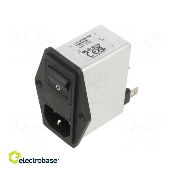 Connector: AC supply | socket | male | 6A | 250VAC | C14 (E) | -25÷85°C фото 1