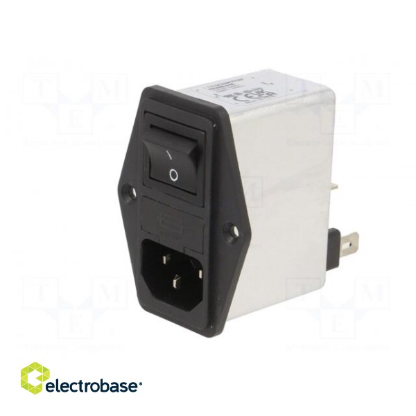 Connector: AC supply | socket | male | 6A | 250VAC | C14 (E) | -25÷85°C фото 2