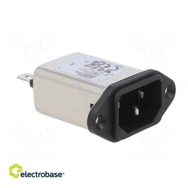 Connector: AC supply | socket | male | 6A | 250VAC | C14 (E) | -25÷85°C фото 8