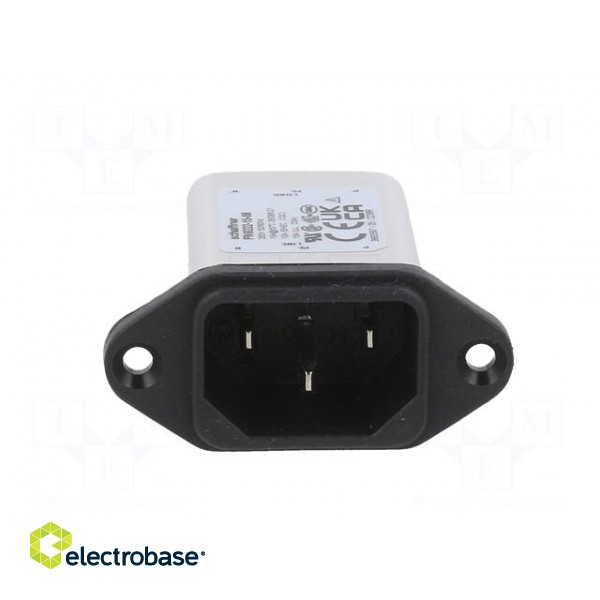 Connector: AC supply | socket | male | 6A | 250VAC | C14 (E) | -25÷85°C фото 9