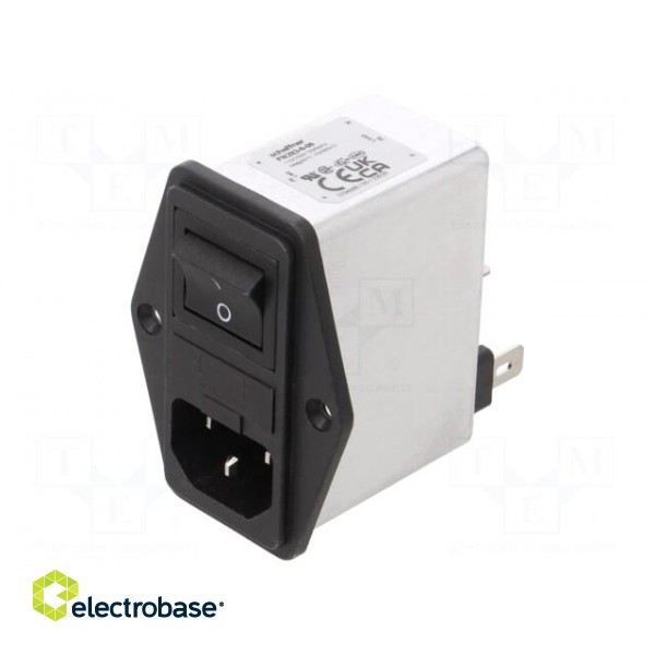Connector: AC supply | socket | male | 6A | 250VAC | C14 (E) | -25÷85°C фото 1