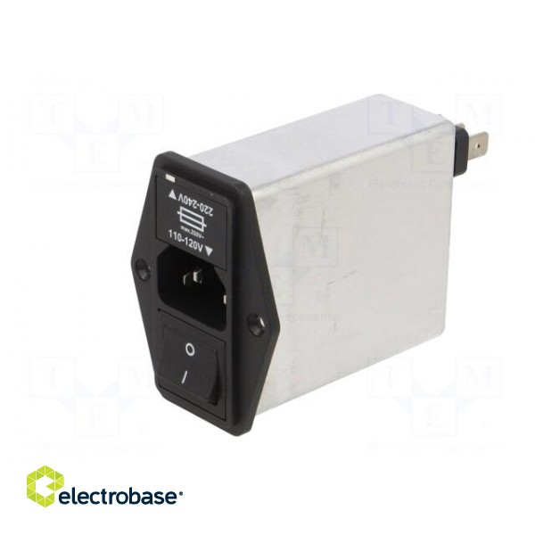 Connector: AC supply | socket | male | 6A | 250VAC | C14 (E) | -25÷85°C paveikslėlis 2