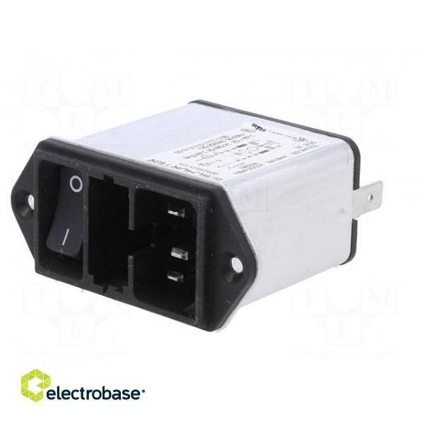 Connector: AC supply | socket | male | 6A | 250VAC | C14 (E),shielded фото 2