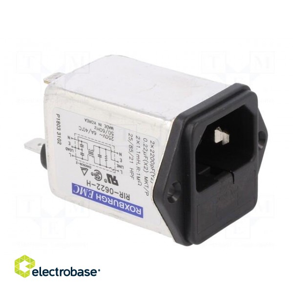 Connector: AC supply | socket | male | 6A | 250VAC | IEC 60320 | -25÷85°C фото 8