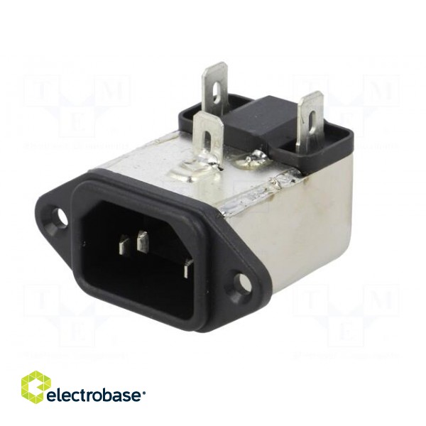 Connector: AC supply | socket | male | 6A | 250VAC | IEC 60320 | -25÷85°C фото 2