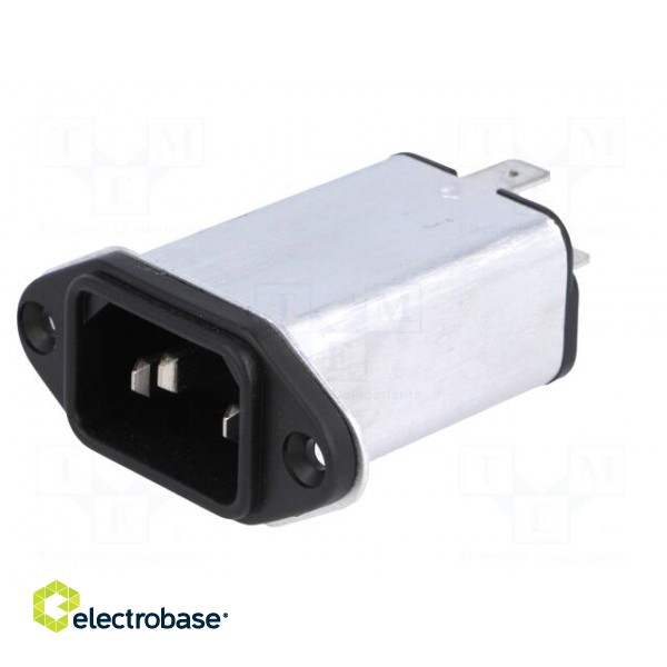 Connector: AC supply | socket | male | 6A | 250VAC | IEC 60320 | -25÷85°C image 2