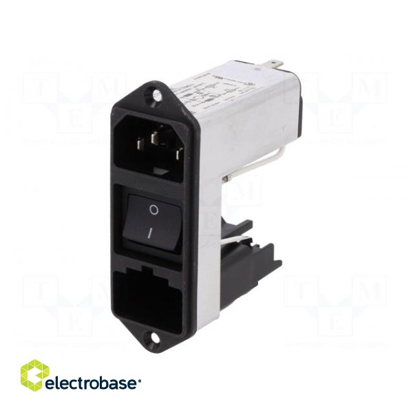 Connector: AC supply | socket | male | 6A | 250VAC | IEC 60320 | C14 (E) image 1