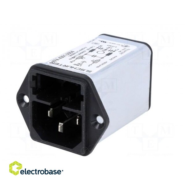 Connector: AC supply | socket | male | 6A | 250VAC | IEC 60320 | 0.8mH фото 2
