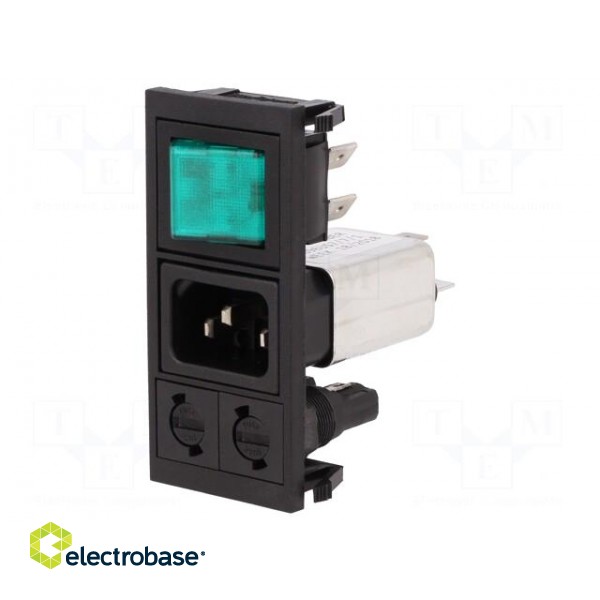 Connector: AC supply | socket | male | 6A | 250VAC | IEC 60320 | C14 (E) paveikslėlis 1