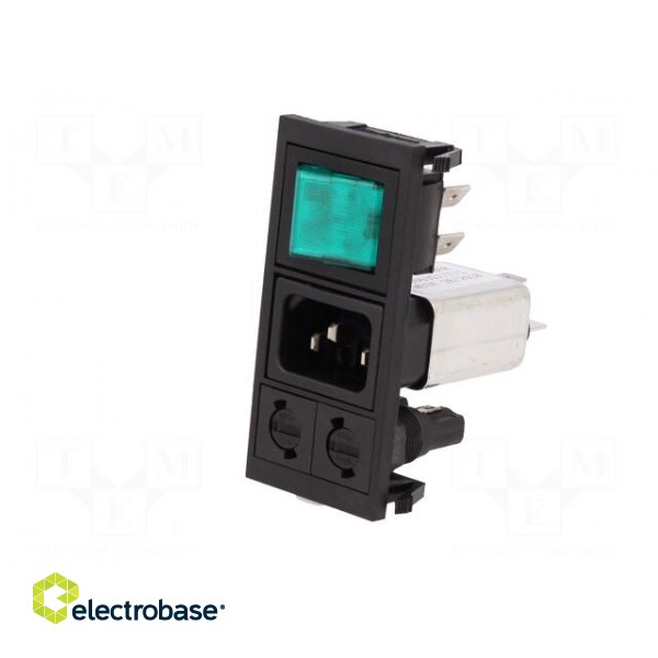 Connector: AC supply | socket | male | 6A | 250VAC | IEC 60320 | C14 (E) paveikslėlis 2