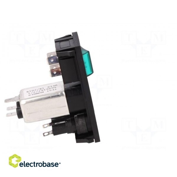 Connector: AC supply | socket | male | 6A | 250VAC | IEC 60320 | C14 (E) paveikslėlis 7