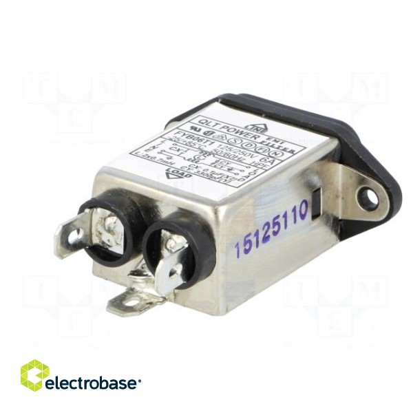 Connector: AC supply | socket | male | 6A | 250VAC | IEC 60320 | C14 (E) фото 6