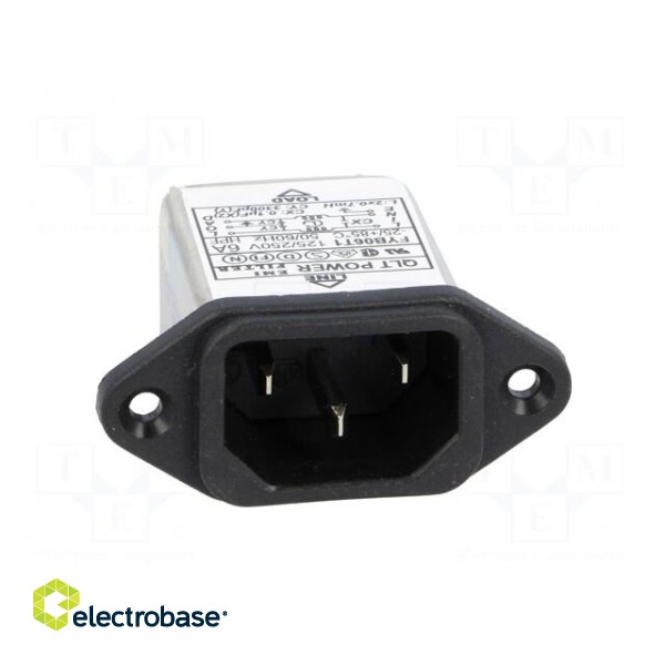 Connector: AC supply | socket | male | 6A | 250VAC | IEC 60320 | C14 (E) фото 9