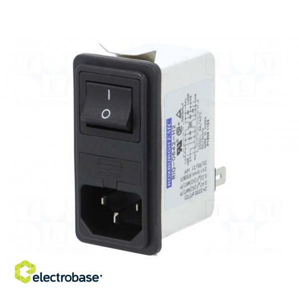 Connector: AC supply | socket | male | 6A | 250VAC | IEC 60320 | -25÷85°C фото 1