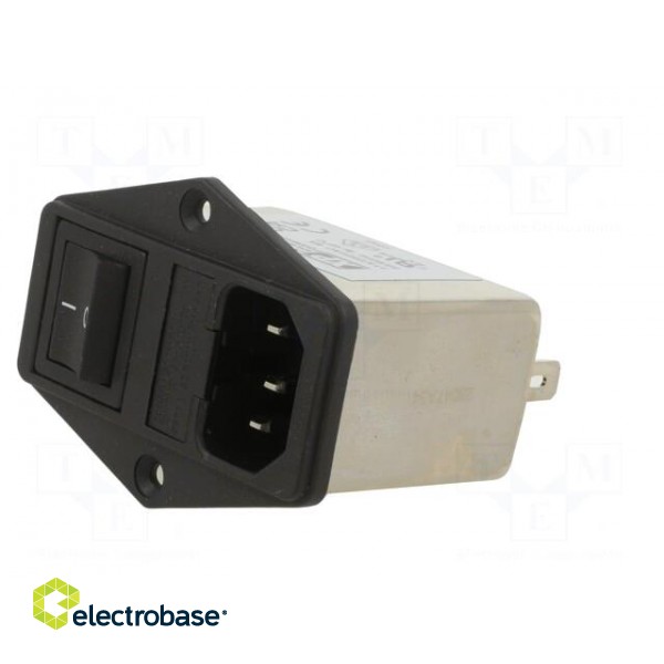 Connector: AC supply | socket | male | 6A | 250VAC | IEC 60320 | C14 (E) image 2