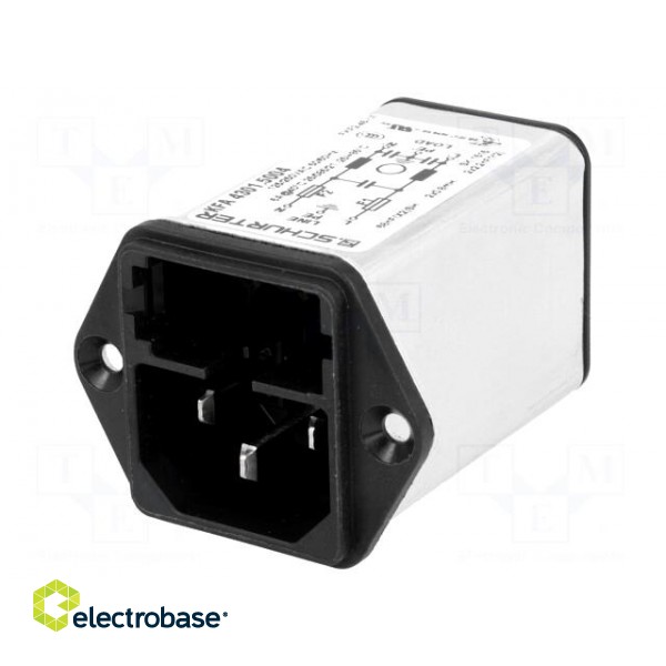 Connector: AC supply | socket | male | 6A | 250VAC | IEC 60320 | 0.8mH фото 1